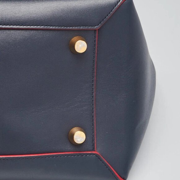 Celine Navy Blue/Red Smooth Calfskin Leather Mini Belt Bag - Picture 5 of 12